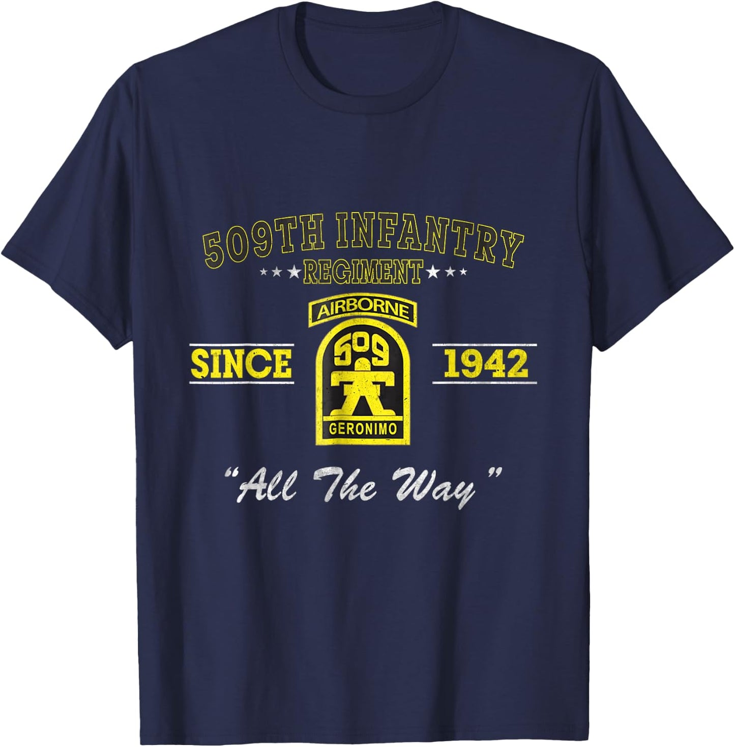 509th Infantry Regiment Veteran Military Father Day T-Shirt - T-Shirt | Navy