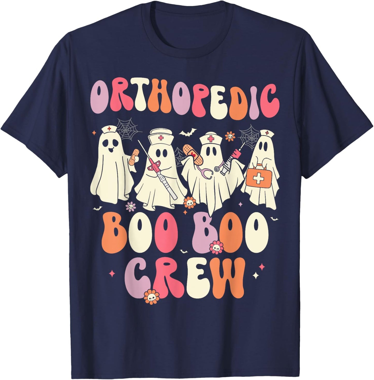 Orthopedic Boo Crew Funny Ortho Nursing Halloween T-Shirt - T-Shirt | Navy
