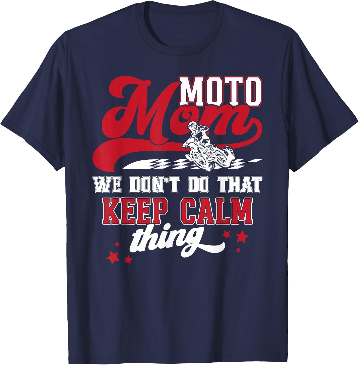 Moto Mom Funny Motocross Mom Motocross Rider Mama T-Shirt - T-Shirt | Navy