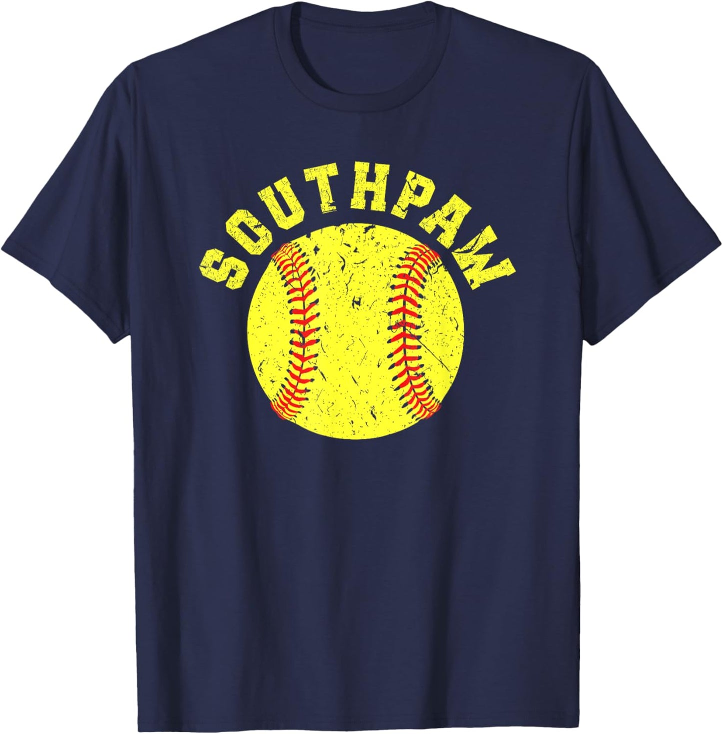 Southpaw Lefty Softball Left Handed Pitcher T-Shirt - T-Shirt | Navy