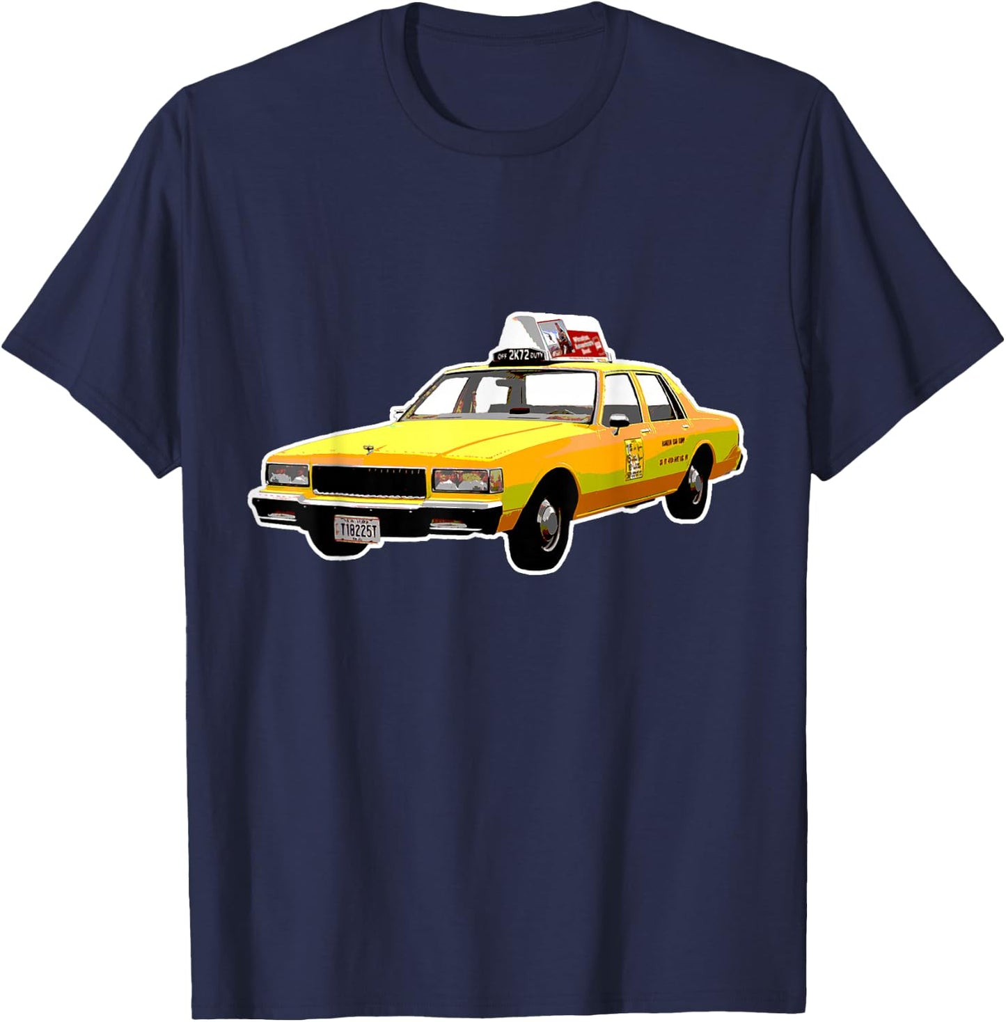 NYC Yellow Old School Taxi Cab Driver Retro New York City T-Shirt - T-Shirt | Navy