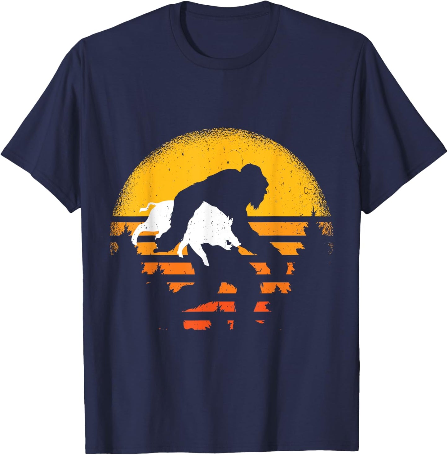 Funny Hog hunting boar hunter T-Shirt - T-Shirt | Navy
