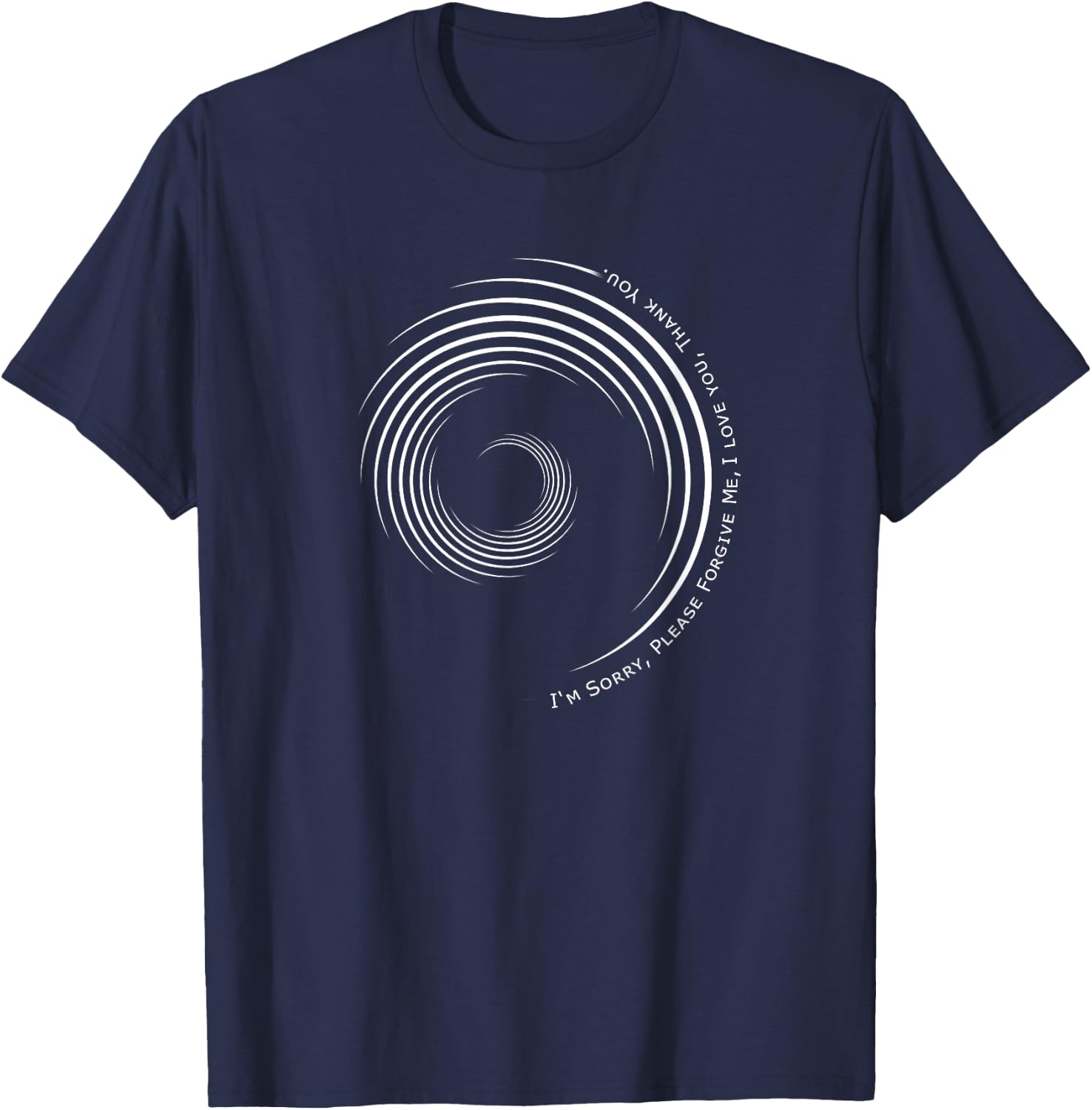 Ho'oponopono Prayer Mantra Shirt Hawaiian Prayer Meditation T-Shirt - T-Shirt | Navy