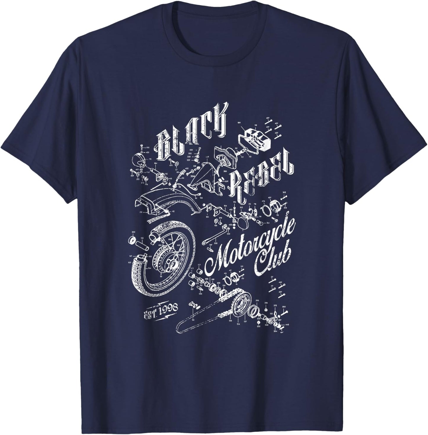 Black Rebel Motorcycle Club "Moto " T-Shirt - T-Shirt | Navy