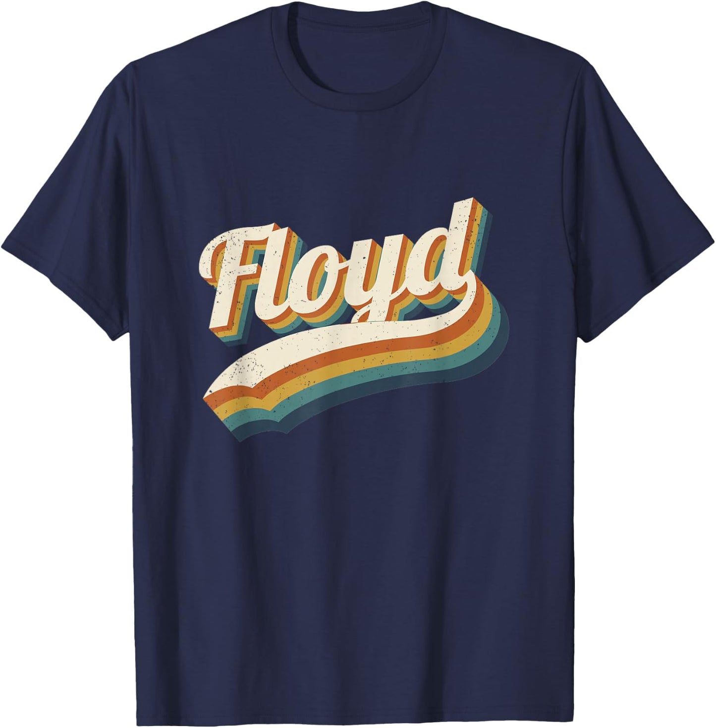 Vintage Floyd Personalized Name Floyd T-Shirt - T-Shirt | Navy