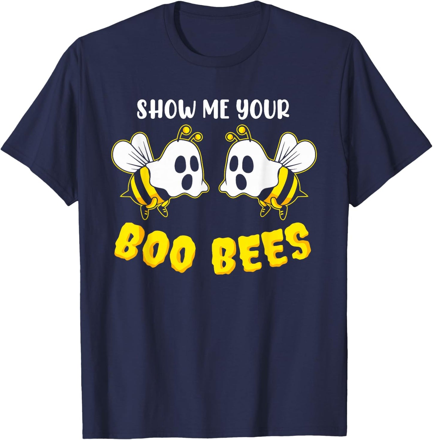 Show Me Your Boo Bees Funny Couples Halloween Costume T-Shirt - T-Shirt | Navy