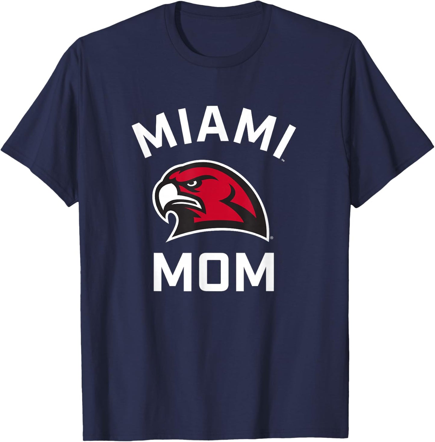 Miami University Ohio Redhawks Arched Mom T-Shirt - T-Shirt | Navy
