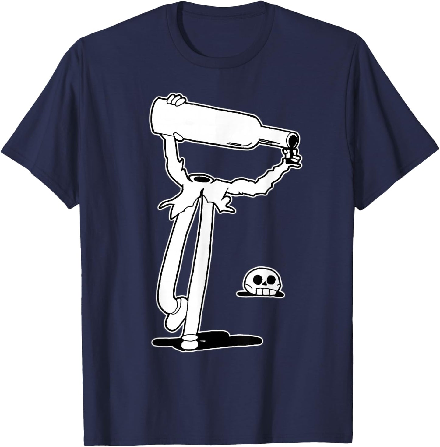 Koko the Clown Ghost Drinking T-Shirt - T-Shirt | Navy