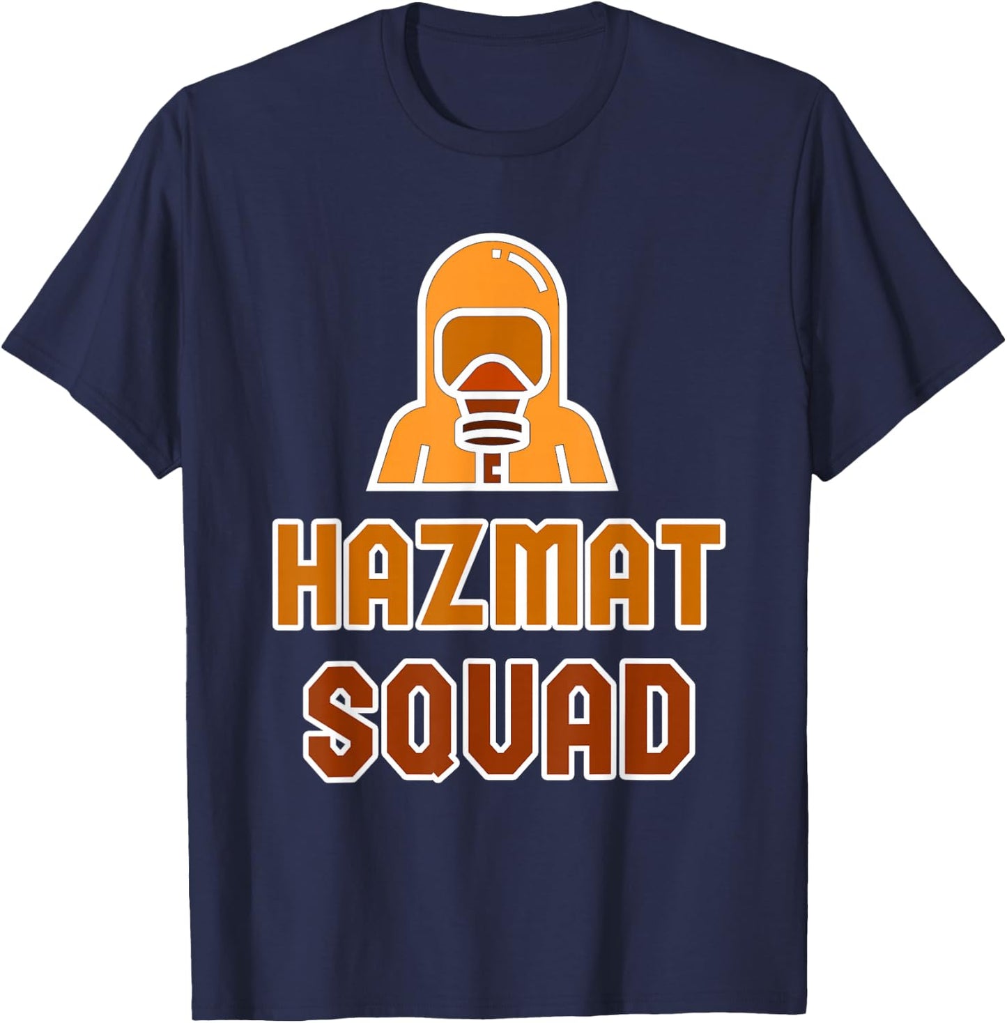 HAZMAT SQUAD Hazardous Material Technician Biohazard T-Shirt - T-Shirt | Navy