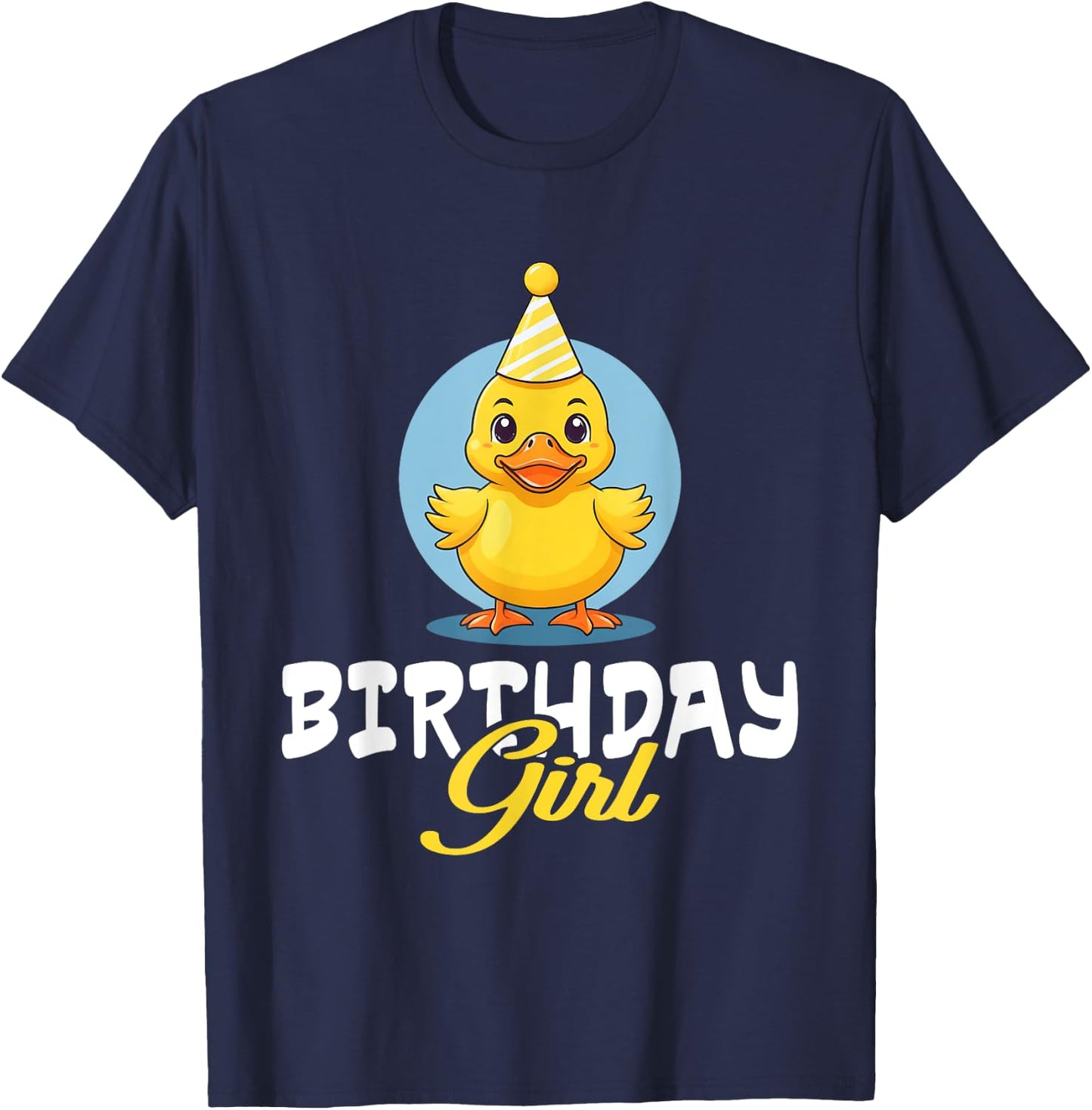 Birthday Girl Rubber Duck Lovers Bday Duck Party Girls Kids T-Shirt - T-Shirt | Navy
