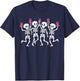 Pink Ribbon Breast Cancer Awareness Skeleton Women Men Kids T-Shirt - T-Shirt | Navy