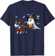 Boo Ghost With Bull Terrier As Witch Halloween Owner Kids T-Shirt - T-Shirt | Navy