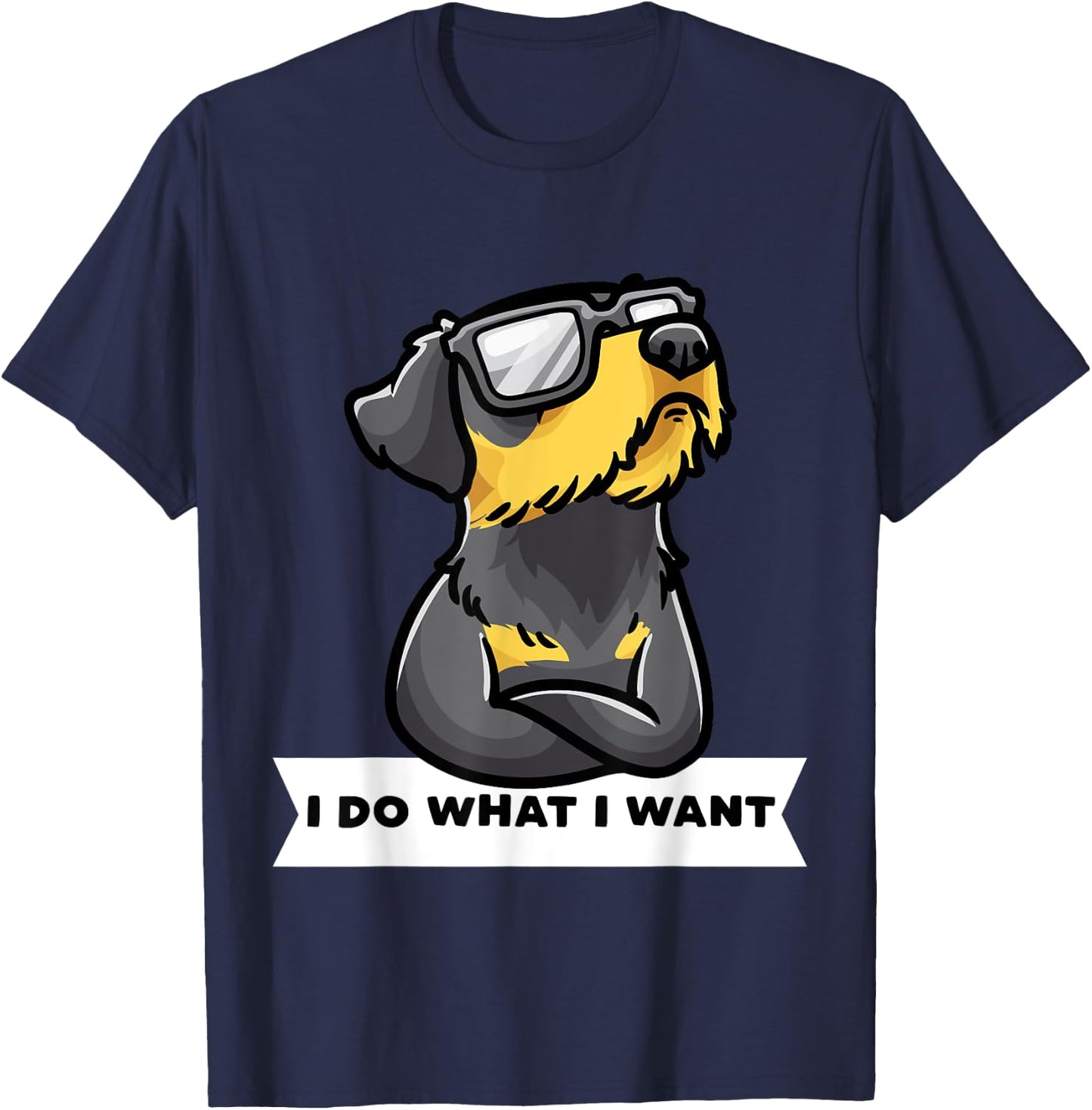 Stubborn Jagdterrier Dog Lover I Do What I Want Men Women Kids T-Shirt - T-Shirt | Navy