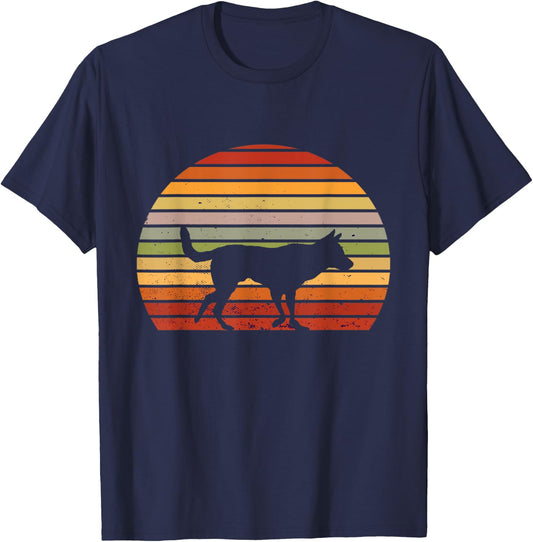 Dingo Retro Vintage Dingo Lover Australian Wild Dog T-Shirt - T-Shirt | Navy