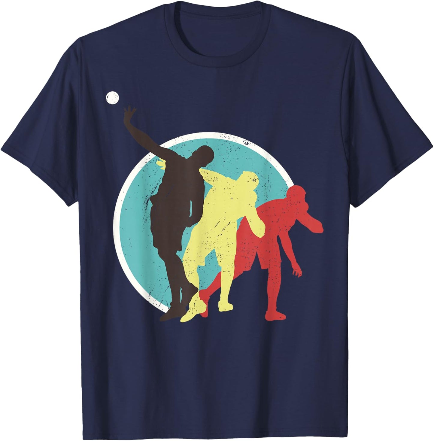 Athlete Vintage Retro Style Shot Put Track T-Shirt - T-Shirt | Navy