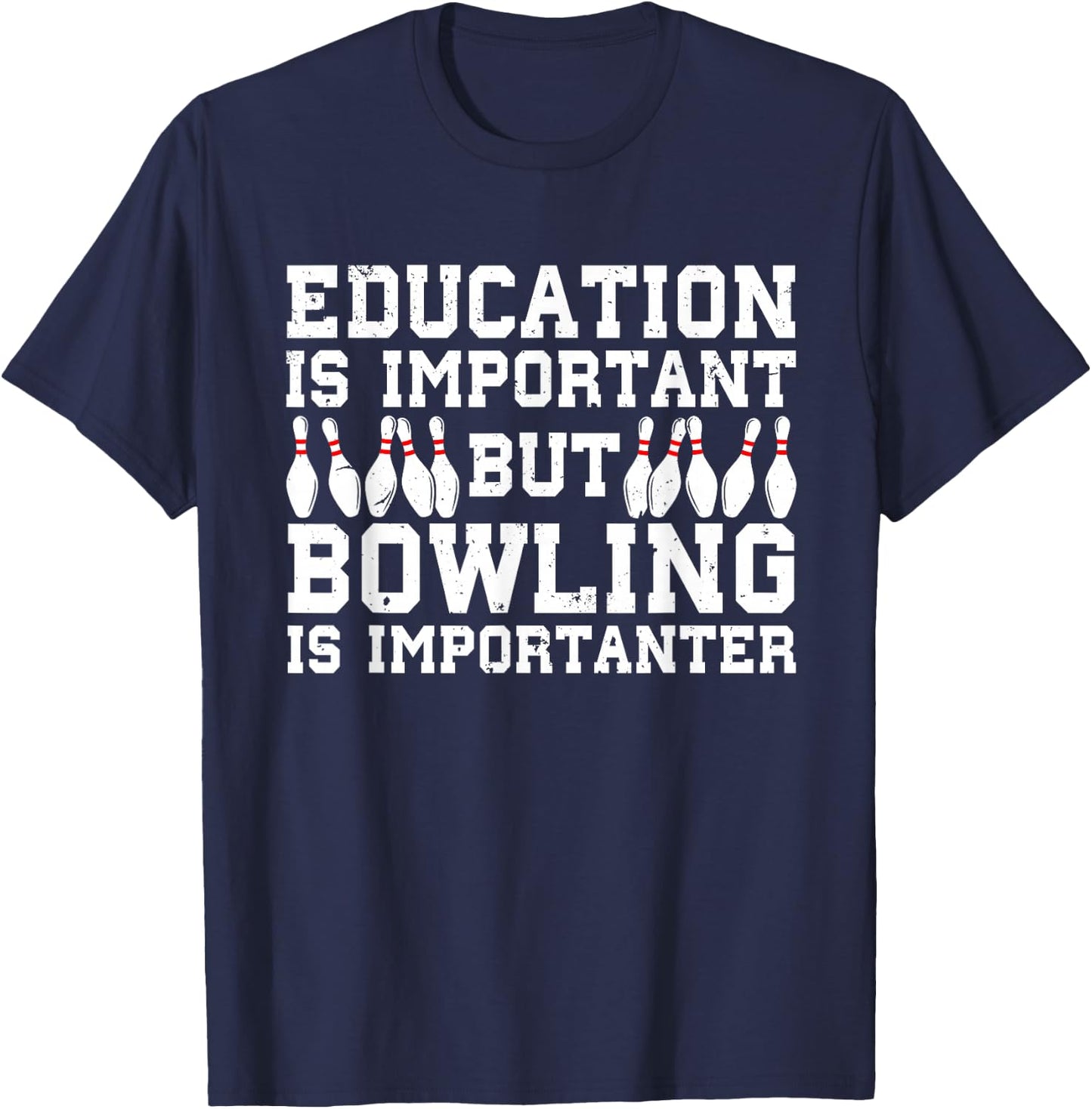 Bowling Art Women Bowling Lover Pin Target Bowlers T-Shirt - T-Shirt | Navy