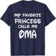 My Favorite Princess Calls Me Oma Vintage Christmas Xmas T-Shirt - T-Shirt | Navy
