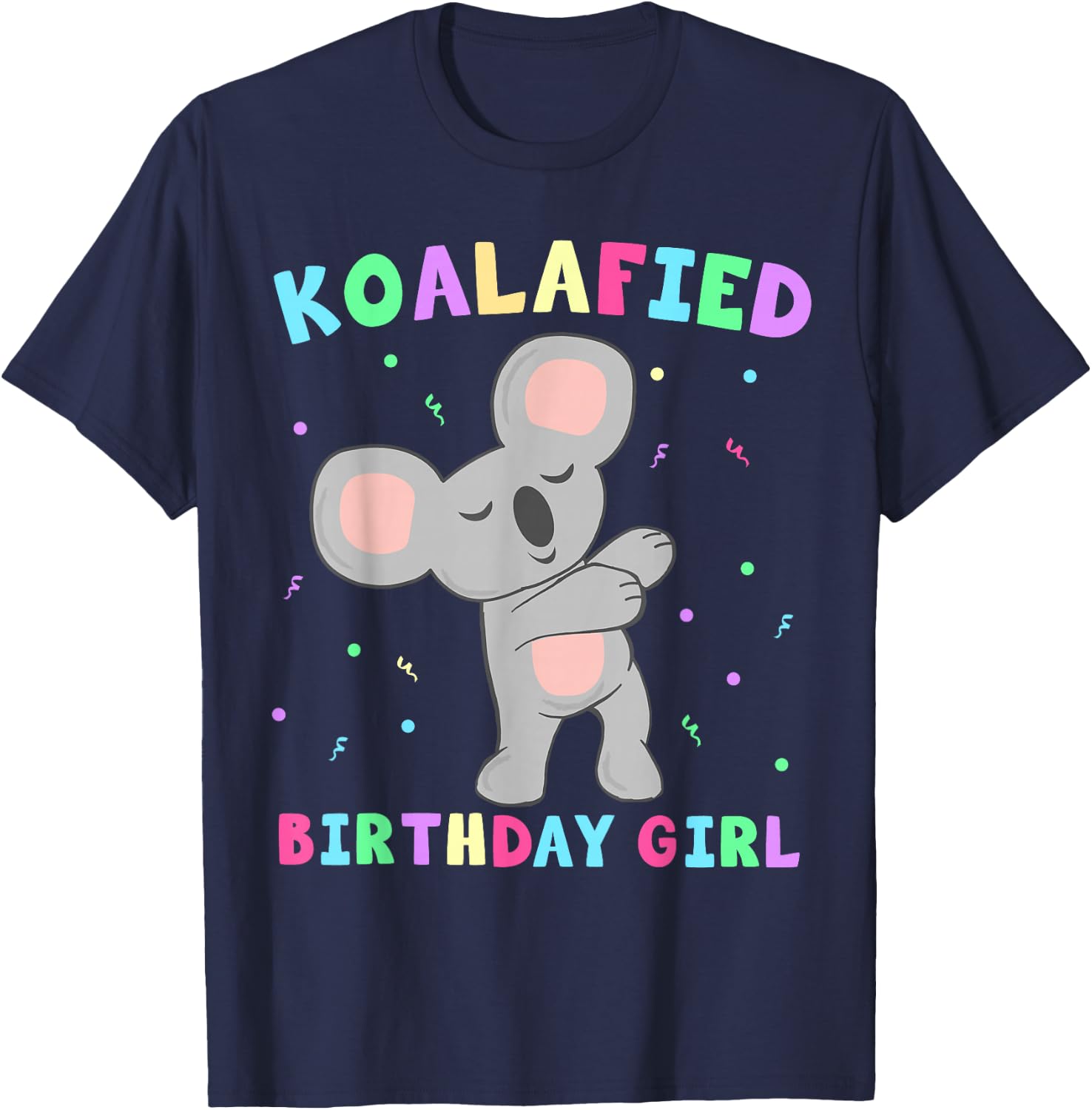 Koala Bear Dabbing Cute Koalafied Birthday Girls Kids T-Shirt - T-Shirt | Navy