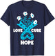 Faith Hope Love Cure Ovarian Cancer Awareness Teal Ribbon T-Shirt - T-Shirt | Navy
