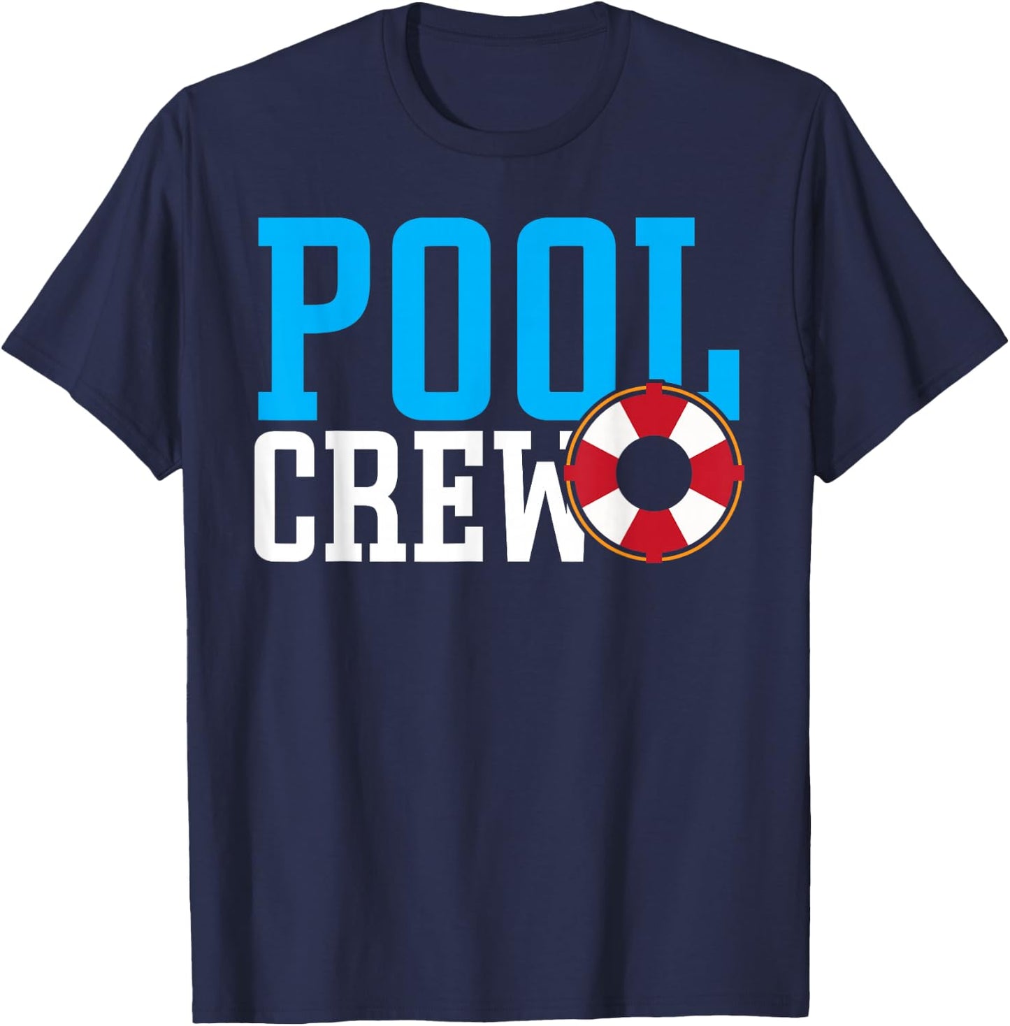 Pool Crew Kids Pool Staff Lifeguard Boys Swimming Pool T-Shirt - T-Shirt | Navy