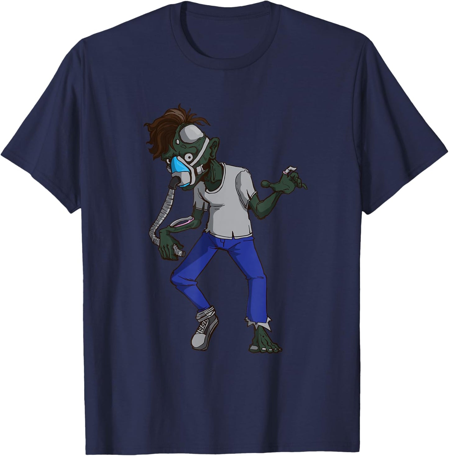Funny CPAP Zombie Obstructive Sleep Apnea Snoring T-Shirt - T-Shirt | Navy