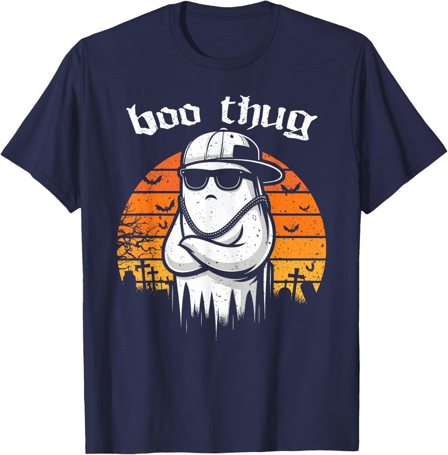 Boo Thug Ghost Life Matching Halloween Costume Men Women T-Shirt - T-Shirt | Navy