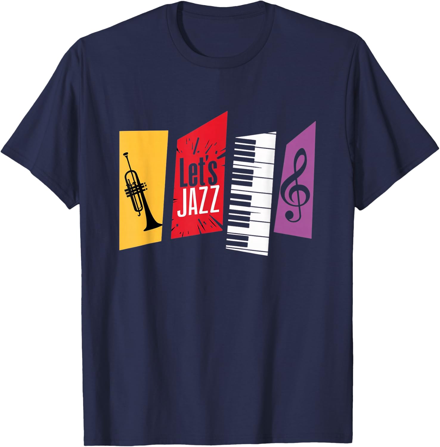 Jazz Funk & Soul - Afro Retro Vintage Music T-Shirt - T-Shirt | Navy