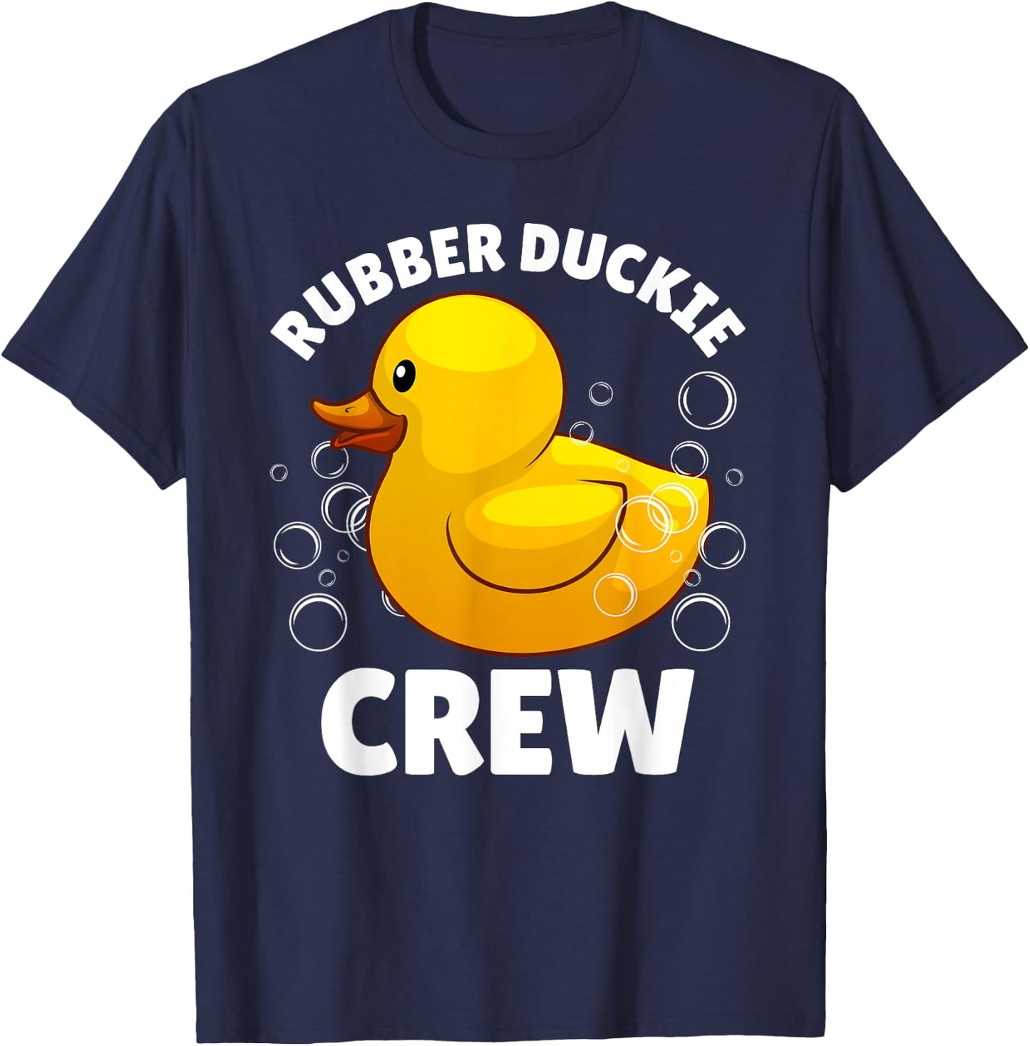 Best Rubber Duck Art Women Kids Rubber Duckie Crew T-Shirt - T-Shirt | Navy
