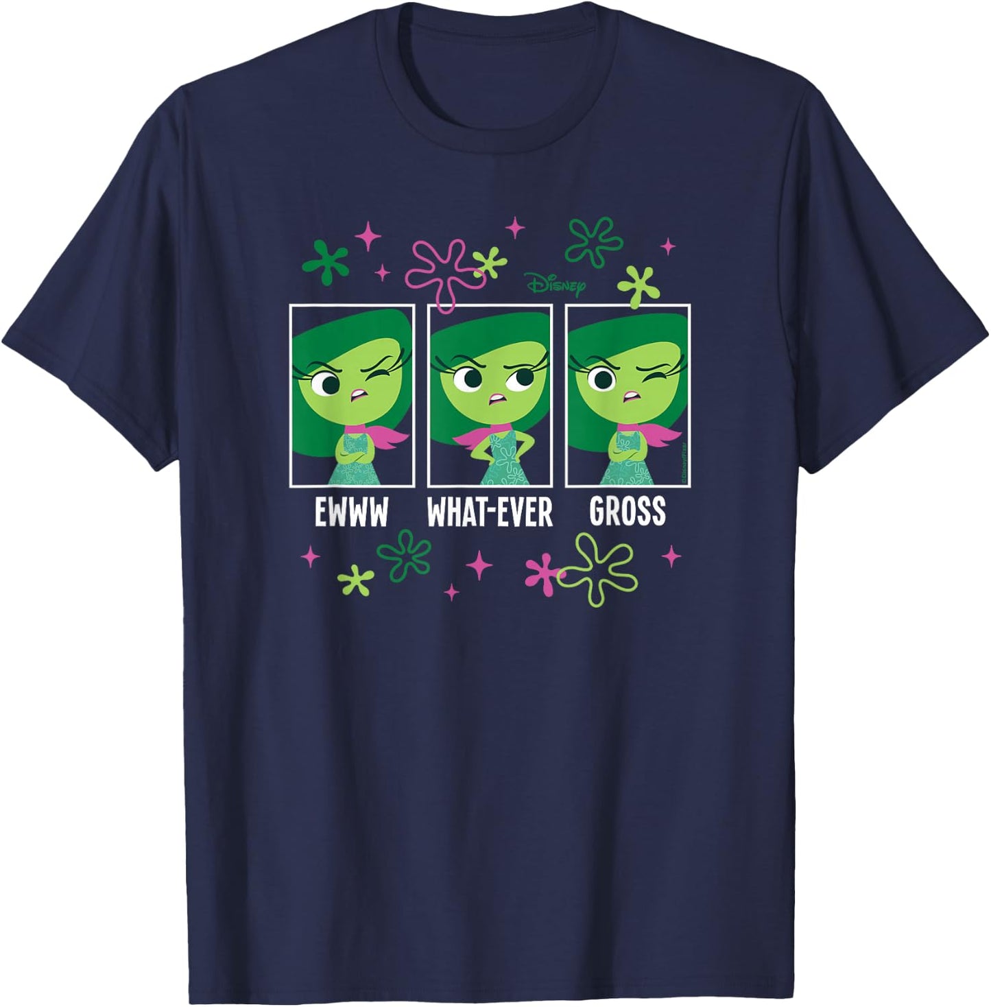Inside Out - Disgust Moods T-Shirt - T-Shirt | Navy