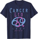 Cancer Leo Cusp Symbol Astrology Zodiac Sign Horoscope T-Shirt - T-Shirt | Navy