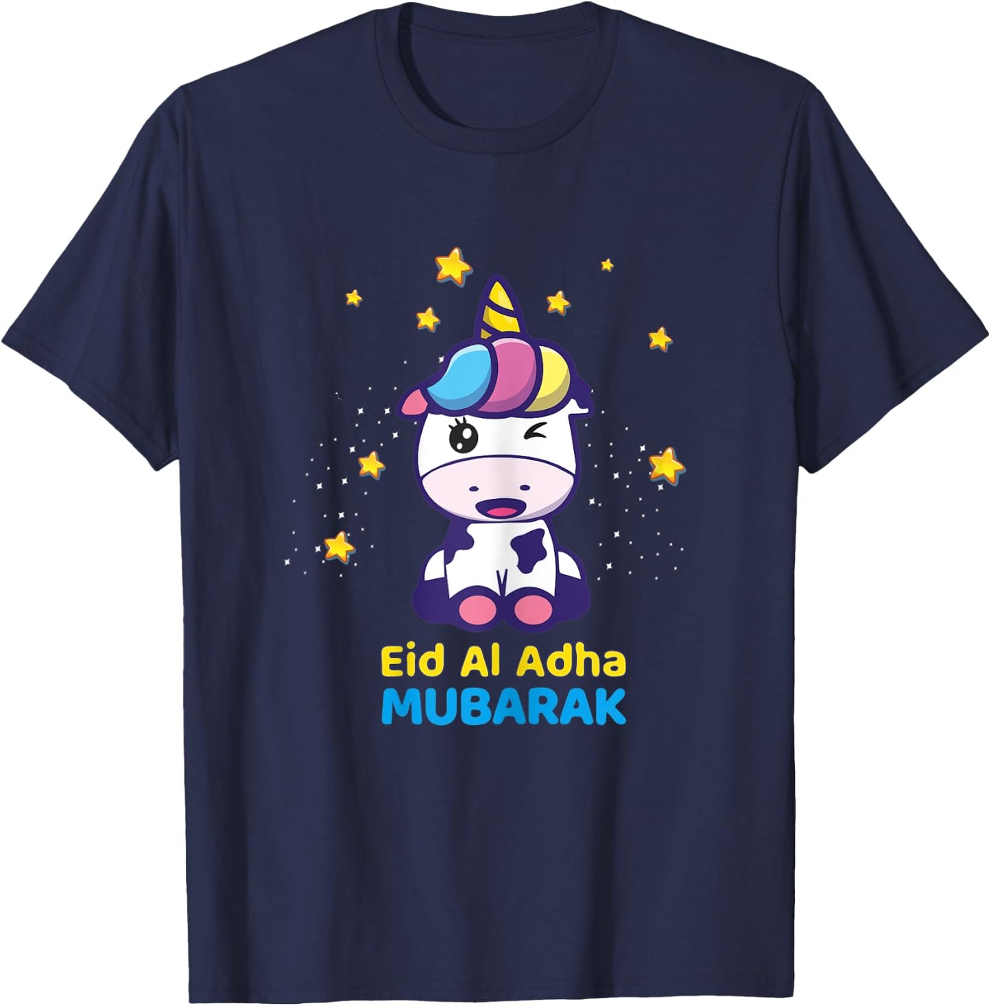 Eid Mubarak 2021 shirt for kids, muslim girl, Eid Al Adha T-Shirt - T-Shirt | Navy
