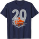 Jersey #20 Black White Basketball Team Number 20 Silver T-Shirt - T-Shirt | Navy