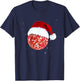 Disco Ball Santa Hat Christmas Funky Soul Music Lovers T-Shirt - T-Shirt | Navy
