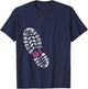 Half Marathon 13.1 Miles Shoe Print Couple Matching T-Shirt - T-Shirt | Navy
