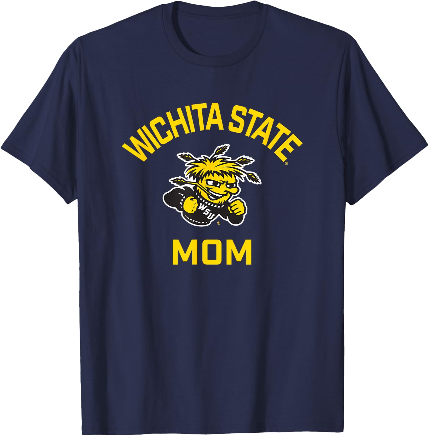 Wichita State University Shockers Arched Mom T-Shirt - T-Shirt | Navy