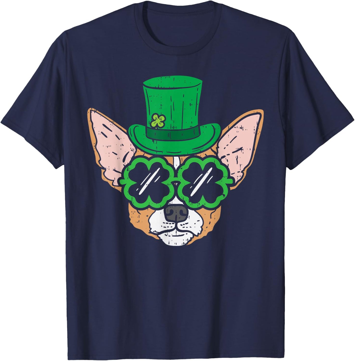 Irish Chihuahua Mexican Dog Owner Funny St Patricks Day Gift T-Shirt - T-Shirt | Navy