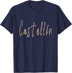 Castellón Spain Vintage Elegant Design T-Shirt - T-Shirt | Navy