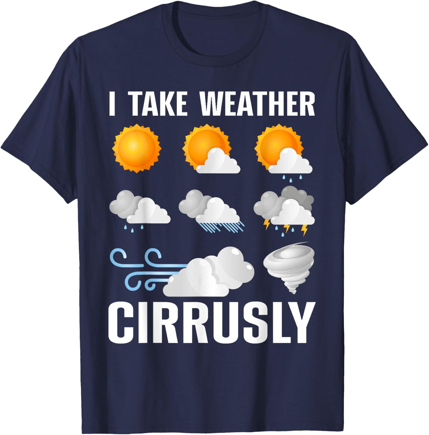 Funny Meteorologist Design Women Weather Meteorology T-Shirt - T-Shirt | Navy