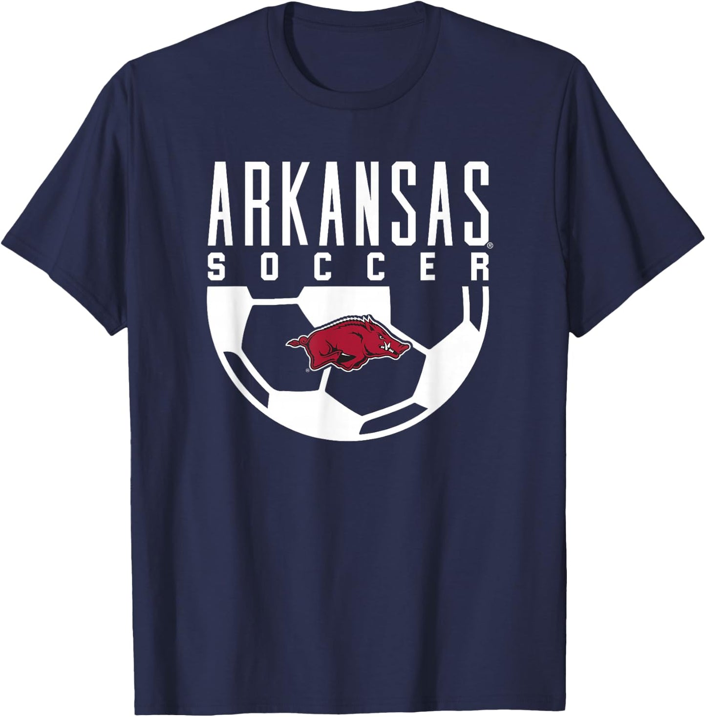 University of Arkansas Razorbacks Soccer T-Shirt - T-Shirt | Navy