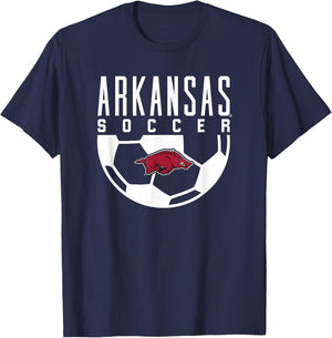 University of Arkansas Razorbacks Soccer T-Shirt - T-Shirt | Navy