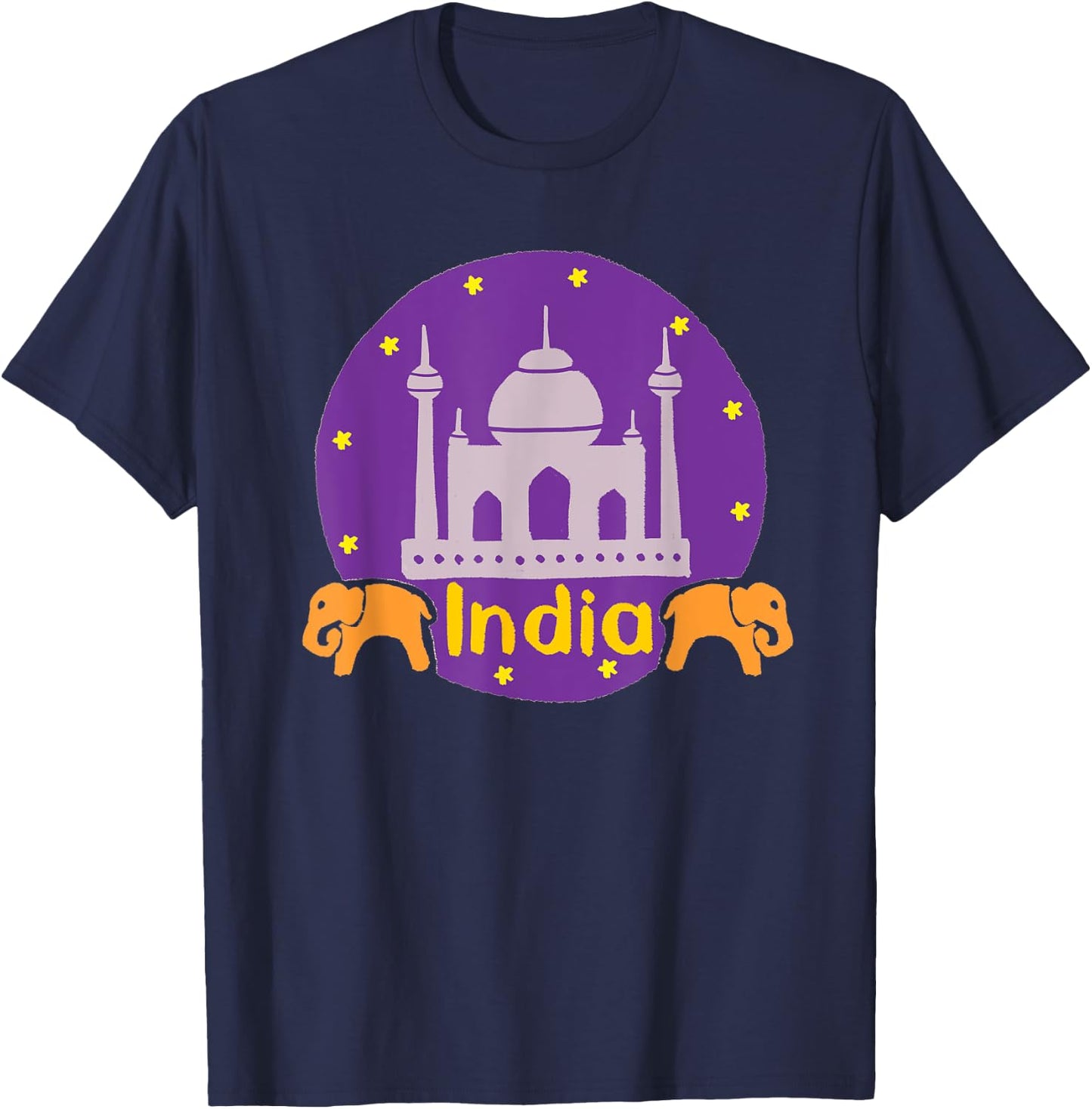 India Red Map Silhouette T-Shirt - T-Shirt | Navy