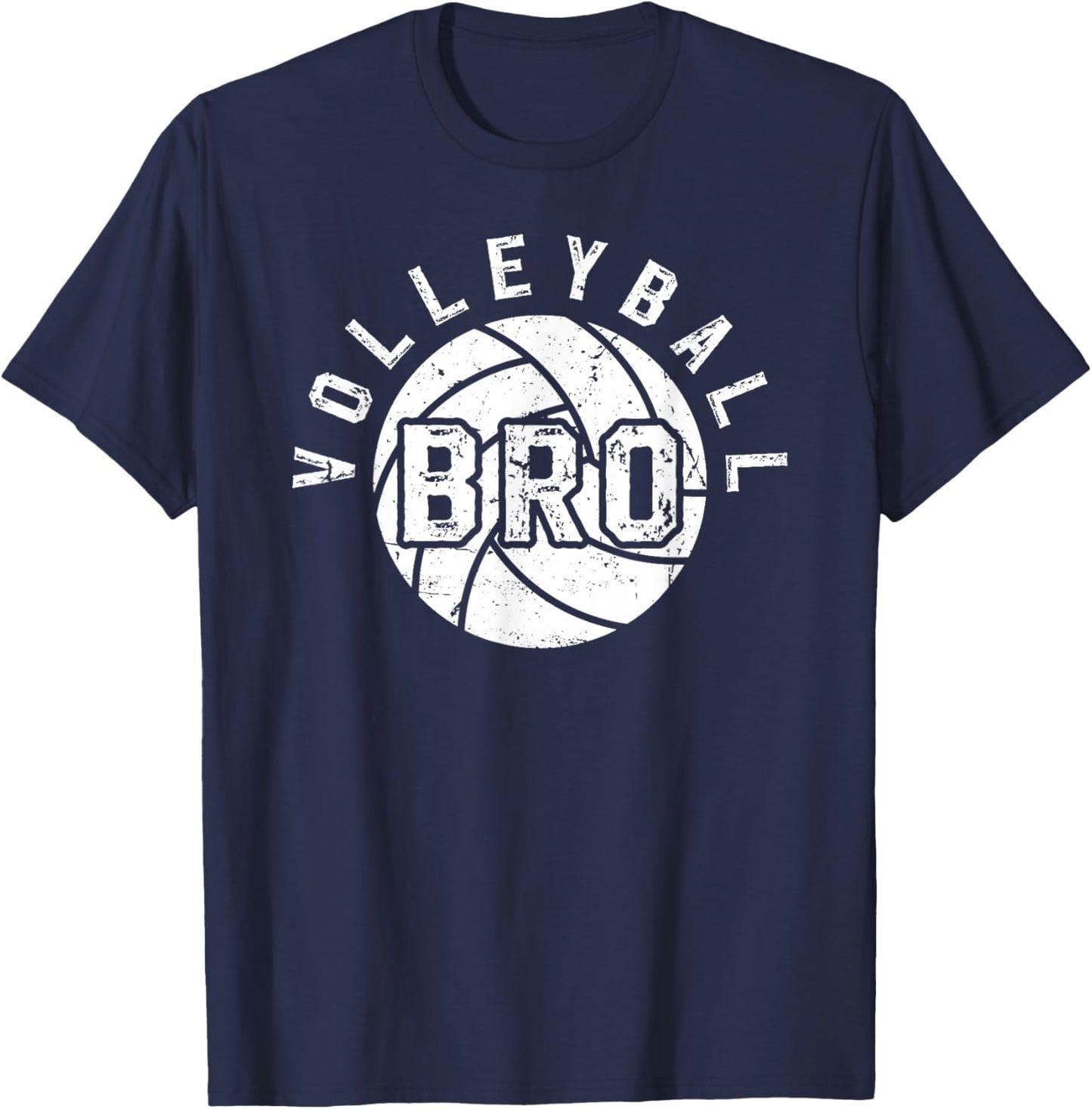 Volleyball Bro Volleyball Brother Of A Volleyball Player T-Shirt - T-Shirt | Navy