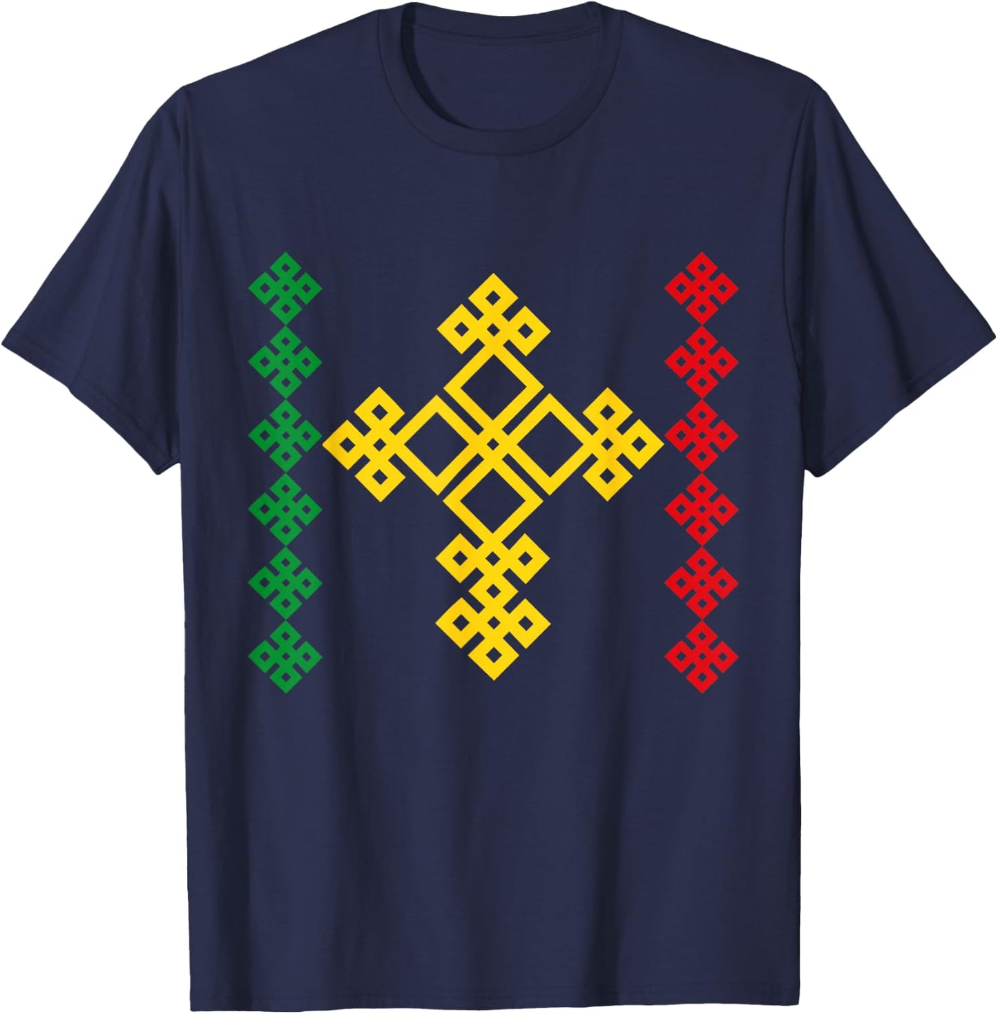 Ethiopian Cross Ethiopia T-Shirt - T-Shirt | Navy