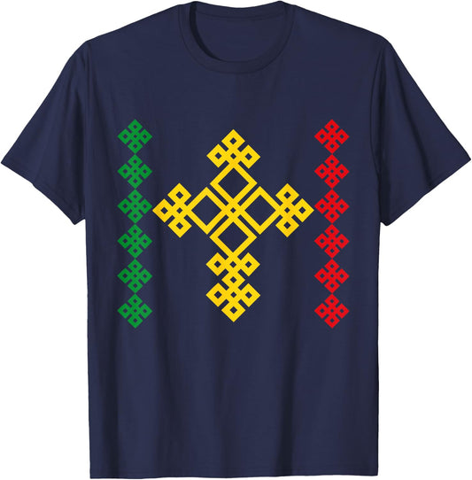 Ethiopian Cross Ethiopia T-Shirt - T-Shirt | Navy