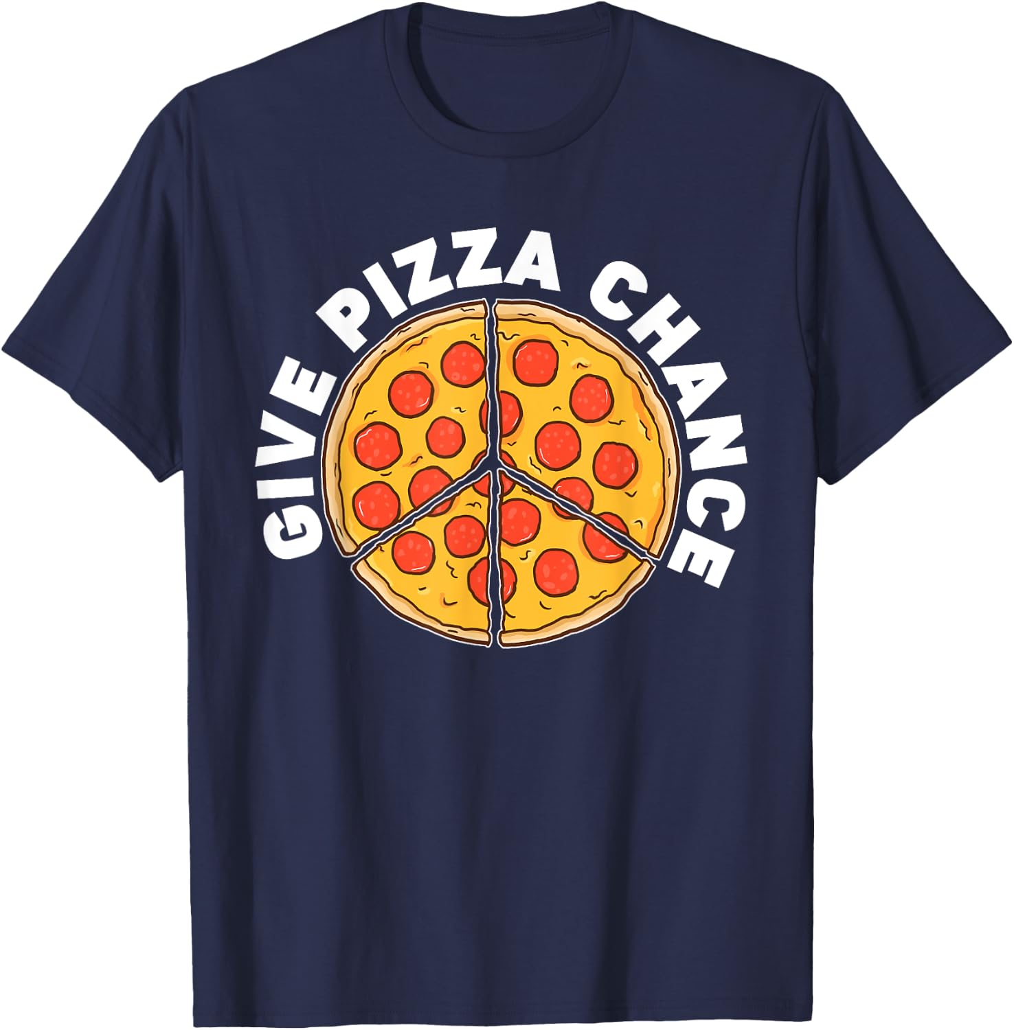 Give Pizza Chance T-Shirt - T-Shirt | Navy