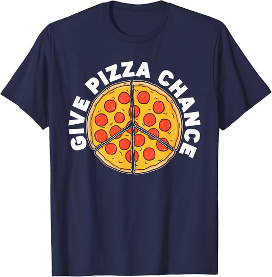 Give Pizza Chance T-Shirt - T-Shirt | Navy