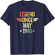 Legend Since May 1946 T-Shirt - T-Shirt | Navy
