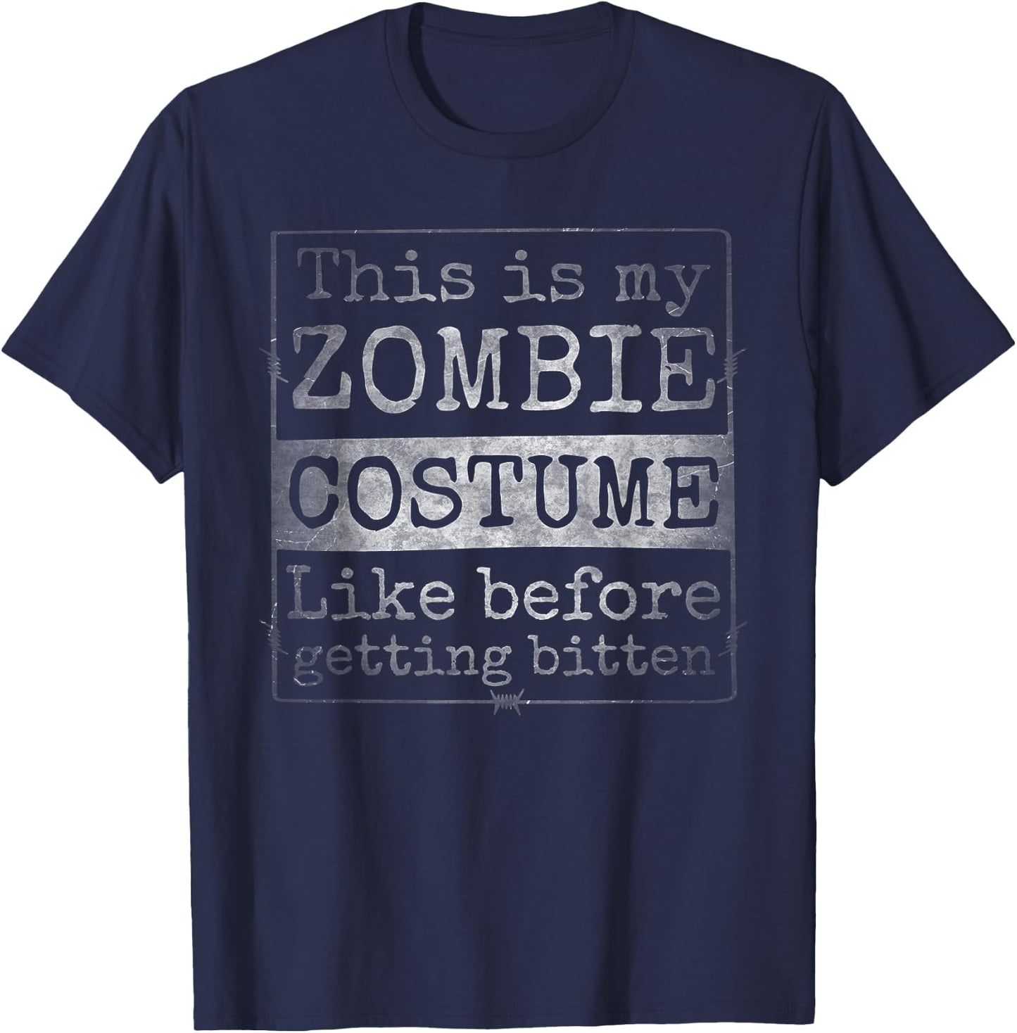 This is My Zombie Costume Funny Lazy Halloween My Costume T-Shirt - T-Shirt | Navy