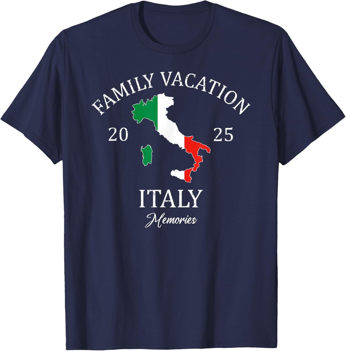 Family Vacation Italy 2025 | Family Travel Squad T-Shirt - T-Shirt | Navy