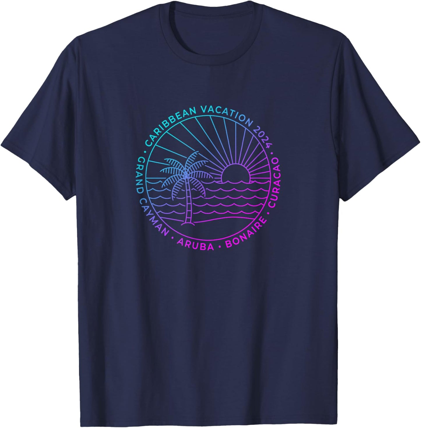 2024 Caribbean Cruise Vacation Grand Cayman ABC Islands T-Shirt - T-Shirt | Navy